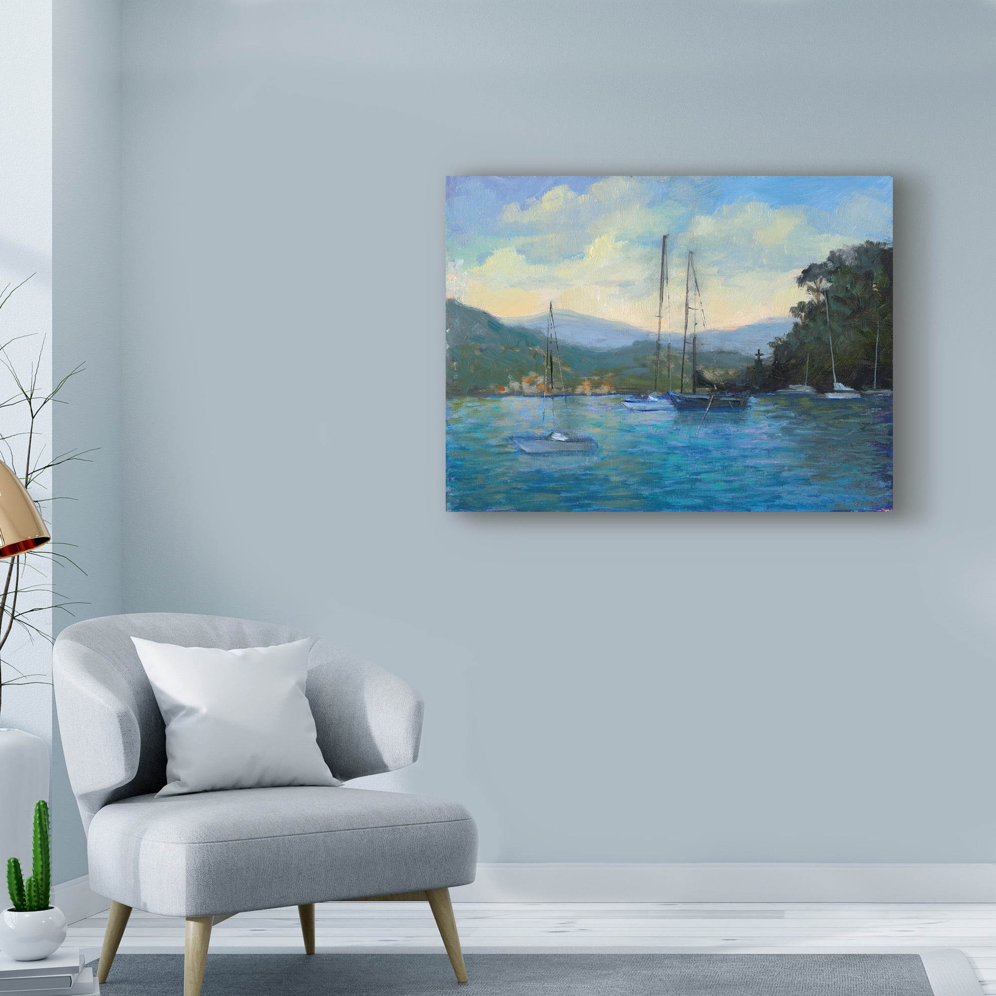 Trademark Fine Art 'Portofino Bay' Canvas Art by Mary Jean Weber