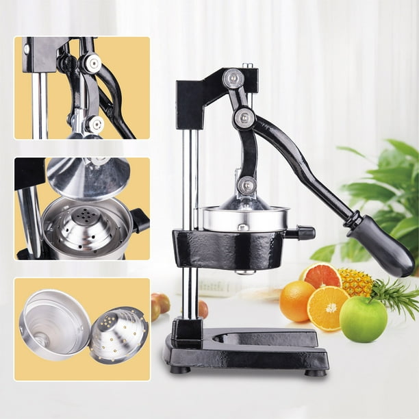 Black Professional Manual Commercial Grade Citrus Orange Fruit Juicer