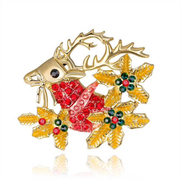 Yuarrent Decorado Árbol de Navidad Botas de Papá Noel Muñeco de nieve Campana Broche Bufanda Collar Solapa Broche de Navidad Regalo de niña Kits de decoración para fiestas No.73 Yuarrent JR0793-73