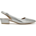 thumbnail image 2 of Naturalizer Women's Banks Slingback Pumps Silver Metallic Leather 8.5W, 2 of 5