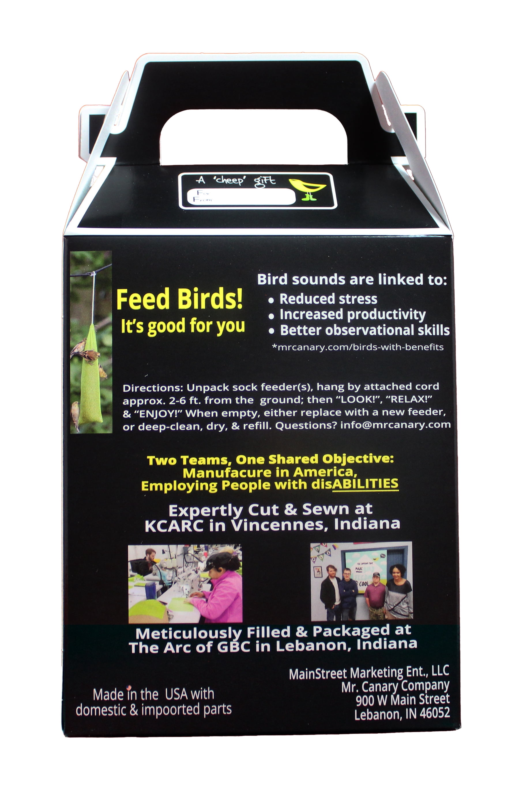 (2 pack) Mr. Canary 'Pair of Socks' Finch Sock Feeders, 12oz Nyjer Seed Each (2 pack)