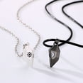 thumbnail image 2 of Collar de pareja para mujer, colgante emparejado, corazón magnético, sol, luna, joyería a juego, gargantilla de cadena para novia, fiesta de boda, 2 piezas por juego, 2 of 4