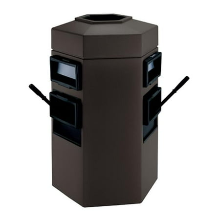 Commercial Zone 755424 Hex Extra Large Double-Sided Waste -Windshield Center - Charcoal