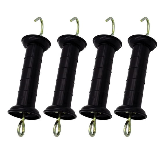 4 Pcs Plastic Electric Fence Gate Handle with Insulators with Spring