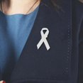 thumbnail image 3 of Hearth & Gear 100pcs Cancer Awareness Brooch Lapel Pins White Ribbon Lapel Pins White Ribbon Brooch Prevention Micro Badge Clothing Clutch Back Locking Pin Backs Pin Backings Locking Initial Brooch, 3 of 5