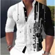 thumbnail image 1 of Camisa de manga larga con cuello alto y estampado creativo para hombre, nueva moda , para fiestas al aire libre, tela suave y cómoda de alta calidad, 1 of 6