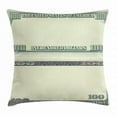 thumbnail image 1 of Money Throw Pillow Cushion Cover, Hundred Dollar Bill Century Note Design American Currency Style Frame Pattern, Decorative Square Accent Pillow Case, 16 X 16 Inches, Pale Green Grey, by Ambesonne, 1 of 2