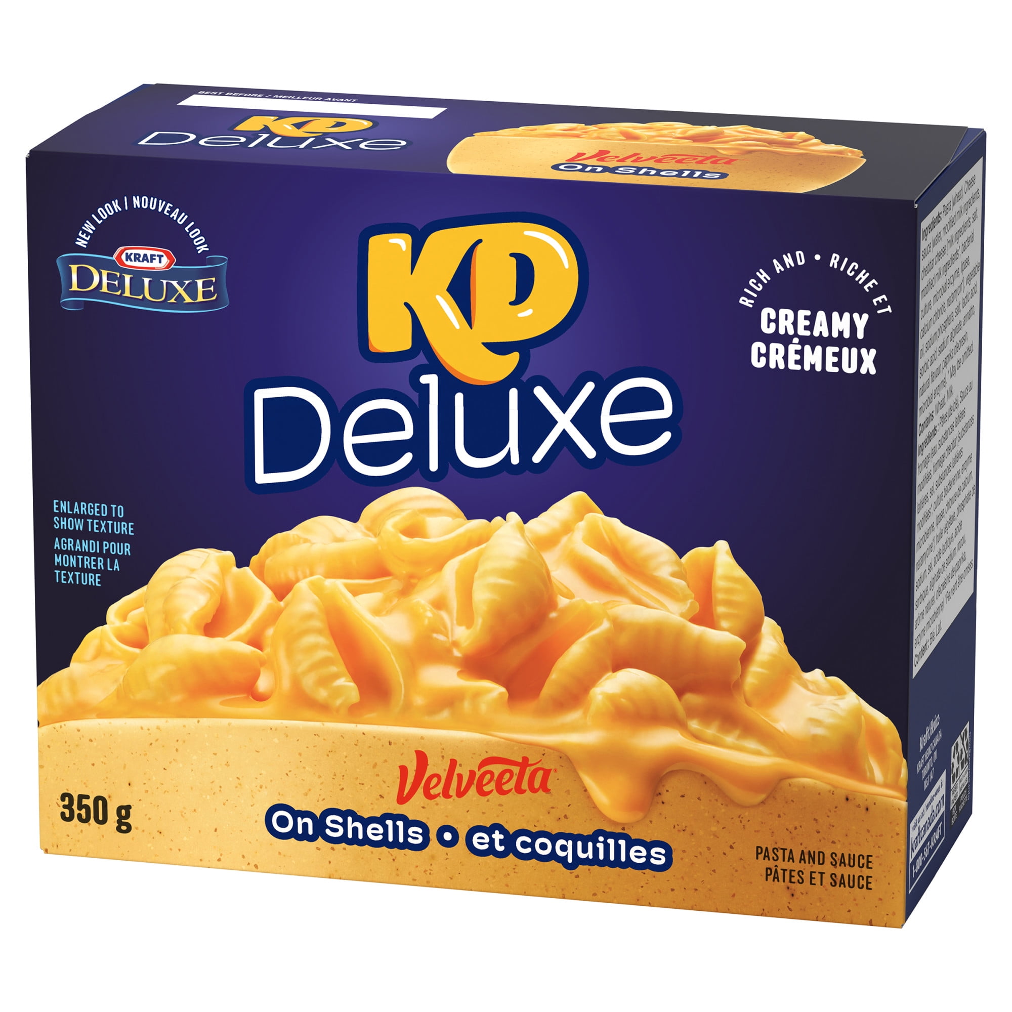 Kraft Deluxe Velveeta & Shells, Packaged Meal, Shelf-Stable, 350g