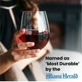 thumbnail image 4 of Chef's Star 15oz Stemless Wine Glasses Set Classic Durable Wine Shatter-Resistant Glass 6 Pack, 4 of 6