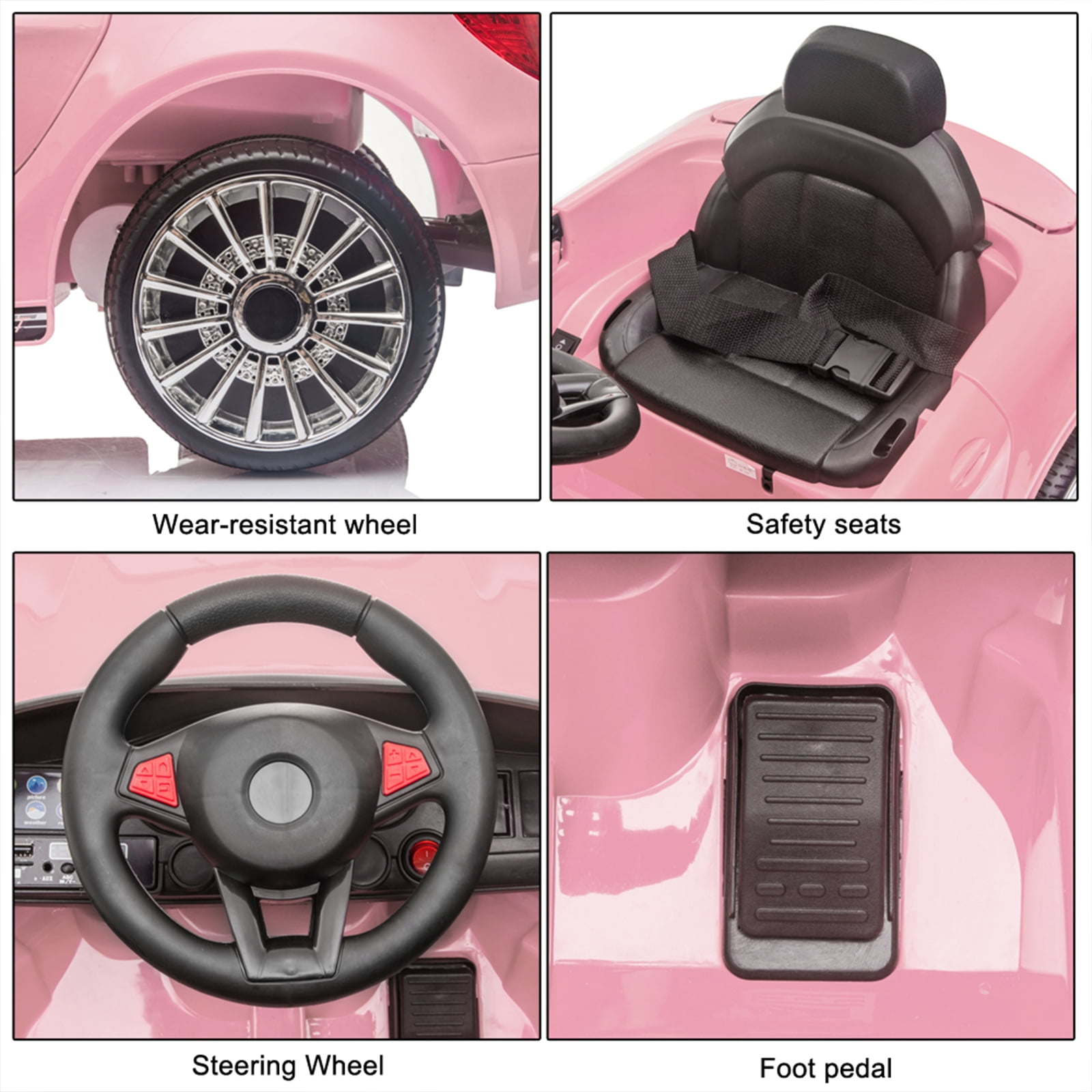 Private Jungle 12V Kids Ride On Car 2.4GHZ Remote Control LED Lights MP3,Pink Private Jungle 12V Kids Ride On Car 2.4GHZ Remote Control LED Lights MP3,Pink