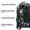 thumbnail image 4 of J World Unisex Sundance 20" Rolling Backpack with Laptop Sleeve for School and Travel, Cubes, 4 of 6