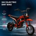 thumbnail image 6 of Aosom 24V 350W Electric Dirt Bike, up to 15 MPH w/ Twist Grip, Red, 6 of 10