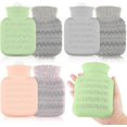 thumbnail image 1 of 3 Pcs Mini Hot Water Bottle Silicone Hot Water Bottle With Cover Microwave Baby Water Bottles Small Hot Water Bag For Kids Travel Pain Relief Holiday, 1 of 5
