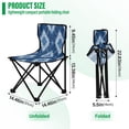 thumbnail image 3 of 600D Oxford Camping Chair Portable Foldable Chair Supports 220 lbs for Picnic, Fishing, Backpacking Blue and White Tie-dye, 3 of 8