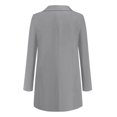 thumbnail image 5 of Ladies Work Suit Solid Color Blazer Button Down Pockets Jacket Single Breasted Outwear Comfy Loose Blouse V Neck Cardigan, 5 of 5