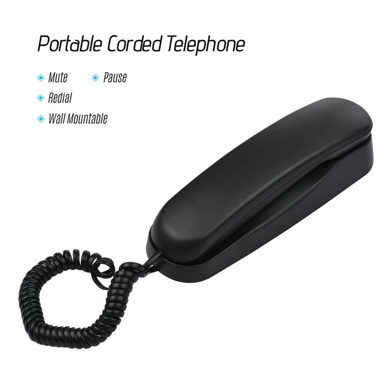 KXT504 Home Landline,Multi Functional Battery Corded House Telephone With Dual Magnetic Handset Corded Desk Phone For Office Hotel Office () (#3