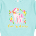 thumbnail image 3 of Inktastic I Love My Mommy Unicorn with Pink and Yellow Flowers Toddler Sweatshirt, 3 of 4