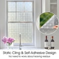 thumbnail image 3 of STATINT Decorative Window Privacy Film 23.6 in x 78.7 in Ornate Floral, Heat Blocking Static Cling Window Film for Home, 3 of 9