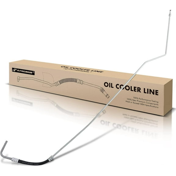 A-Premium Automatic Transmission Oil Cooler Line Hose Assembly Compatible with Ford Expedition 2001-2002 V8 4.6L