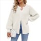thumbnail image 1 of Suéter de Punto Suave y Grueso de Larga con Botones para Mujer, Cárdigan Informal Holgado con Abertura Frontal para Otoño L, 1 of 9