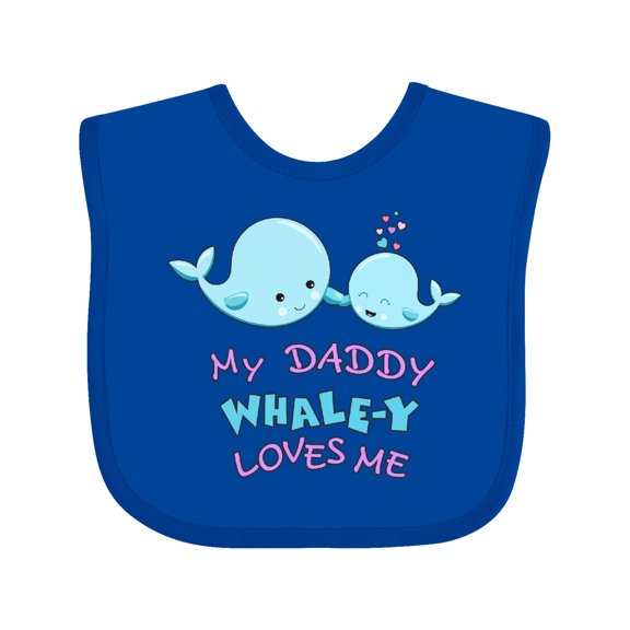 Inktastic My Daddy Whale-y Loves Me Boys or Girls Baby Bib