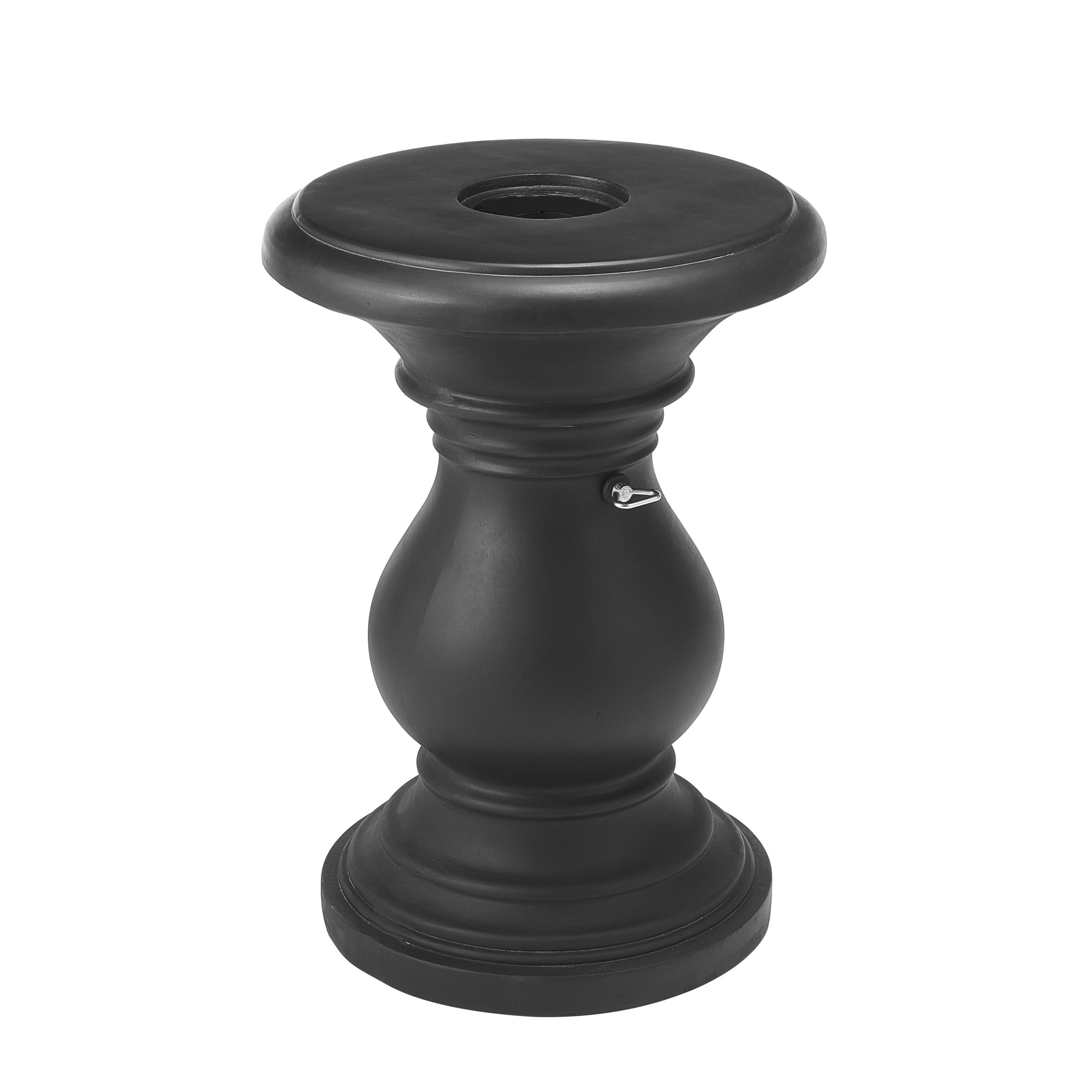 Christopher Knight Home 20" MGO Umbrella Base with Multiple Cap Sizes, Round Outdoor Patio Side Table, Black