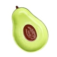 thumbnail image 2 of MasteelfCA Avocado Shaped Salad Dish Dessert Plate Fruit Storage Dish Ceramic Plate Green (6.5 Inches), 2 of 8