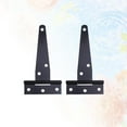 thumbnail image 2 of 2PCS 5 Inch T Shape Rustproof Iron Light Duty Gate Strap Hinges for Sheds and Doors (Black), 2 of 8