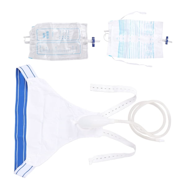 Urine Catheter Bags, Elastic Waist Belt Urine Collection Drainage Bag Large Capacity Moderate Hardness For Home Use For Men