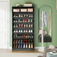 thumbnail image 3 of 9 Tiers Shoe Cabinet 40-45 Pairs Heavy Duty Wood Freestanding Shoe Storage Cabinet with Open Storage for Entryway Black, 3 of 5