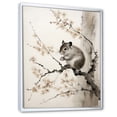 thumbnail image 2 of Designart "Rodent Sumi Asian Painting I" Asian Floater Framed Canvas Print, 2 of 7