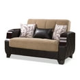 thumbnail image 2 of Ottomanson Luna Sleeper Loveseat, Brown Chenille, 2 of 6