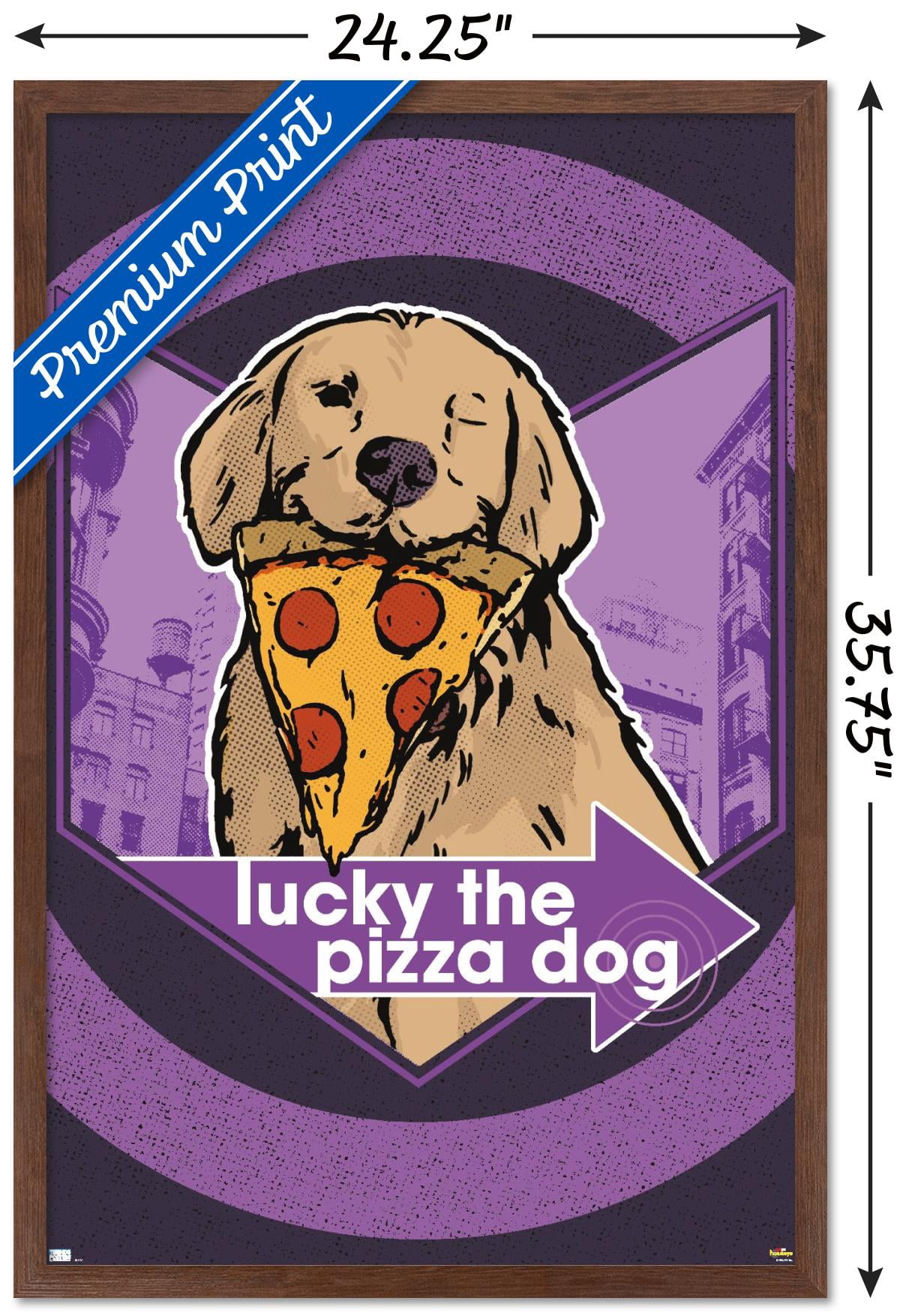Marvel Hawkeye - Lucky (Pizza Dog) Graphic Wall Poster, 22.375" x 34" Framed