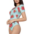 thumbnail image 2 of The Xecao Watermelon Women's Crew Neck Body Suit, a short-sleeved bodysuit and basic swimsuit, both comfort and style for dating and daily life, 2 of 9