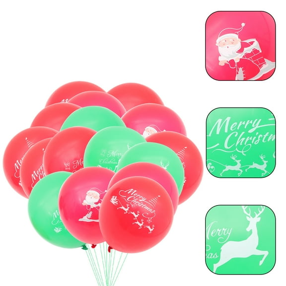 SASABAXI Balloon Assorted Colors Assorted Color Latex 20Pcs 12Inch Christmas Theme Design