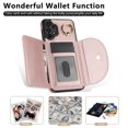 thumbnail image 7 of for Samsung Galaxy A53 5G Wallet Case with Card Holder Women Men, Flip PU Leather Kickstand Shockproof Protective Phone Cover Magnetic Clasp 360 Rotation Ring Stand for Samsung A53 5G, Rosegold, 7 of 7