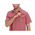 thumbnail image 4 of Little Donkey Andy Men's UPF 50+ UV Protection Shirt, Long Sleeve Fishing Shirt, Breathable and Fast Dry Watermelon Red XS, 4 of 7