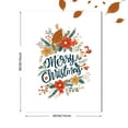 thumbnail image 3 of UXIEQU Merry Christmas Floral Wreath Canvas Art 15.75x11.81 Inches, 3 of 8