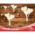 thumbnail image 3 of Unfinished Wood Heart Balloons Shape 14" / 3/4", 3 of 3