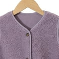 thumbnail image 5 of CAICJ98 Toddler Vest for Girls Boy Sleeveless Reversible Sherpa Fleece Vest Fall Winter Button Down Waistcoat Outerwear Kids Fleece Vest (Purple,6-7 Years), 5 of 5