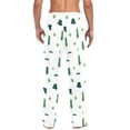 thumbnail image 2 of Men's Pajama Bottoms Top Hat Tie Leaves Men's Cotton Pajama Pants Men's Loose Printed Pajama Pants Casual Pants with Pockets, 2 of 6