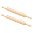 thumbnail image 4 of WHAMVOX 2 Pcs 47x6cm Wooden Rolling Pin Unpainted Wax Free Smooth Dough Roller for Baking Bread Pastry Cookies Pizza Pie Fondant - Size L, 4 of 8