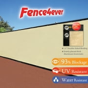 Fence4ever Tan Beige 4'x50' Fence Privacy Screen Windscreen Shade Cover Mesh Fabric Tarp