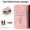 thumbnail image 6 of Dteck Fit for Apple iPhone X,Apple iPhone XS Wallet Case with RFID Blocking Card Slots,Drop Protection Premium PU Leather Magnetic Folio Flip Kickstand Holder Phone Cover,Pink, 6 of 10