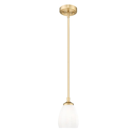 Z-Lite Oren 1 Light Pendant in Modern Gold color, Steel frame