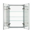 thumbnail image 3 of Bathroom Medicine Cabinet, Aluminum, Recessed/Surface Mount, 24" x 36", Right/Left Hinged, Mirrored Interior, 3 of 10