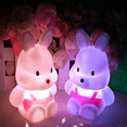 thumbnail image 1 of Lumière de Nuit Menée en Forme de Lapin Coloré avec Changement de Couleur Coloré (3PCS), 1 of 4