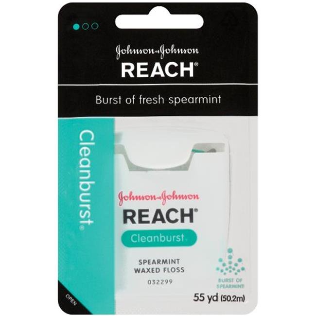 Reach JJ00947036 Clean Burst Dental Floss, Spearmint Waxed, 36 per