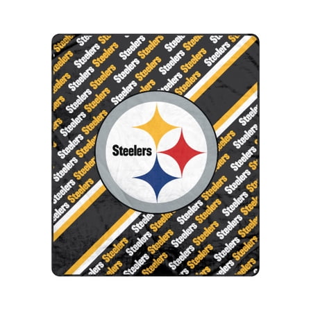 Pegasus Pittsburgh Steelers 60" x 70" Diagonal Lined Wordmark Ultra Soft Blanket