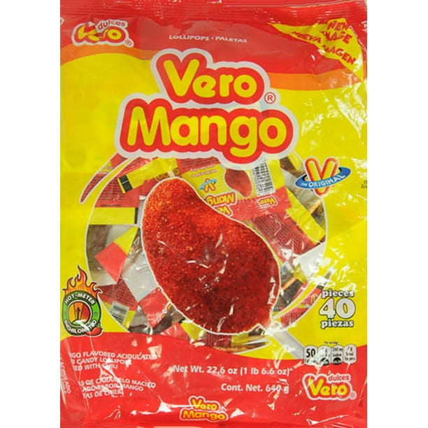 Dulces Vero Spicy Mango Lollipop 1.4lb